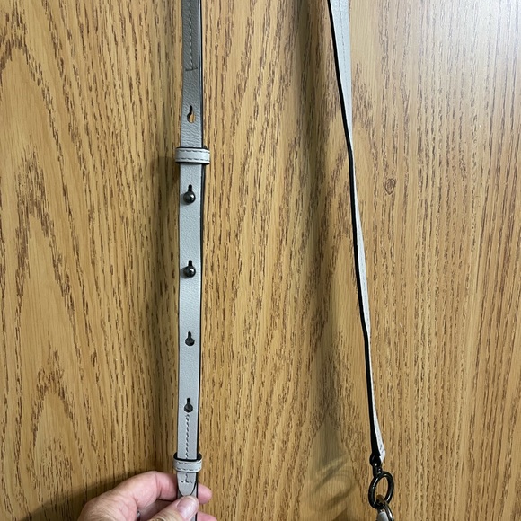 Rebecca Minkoff Taupe Leather Crossbody SAMPLE NFS Tag Small Adjustable OFAK? - Picture 12 of 13